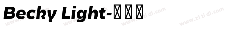 Becky Light字体转换